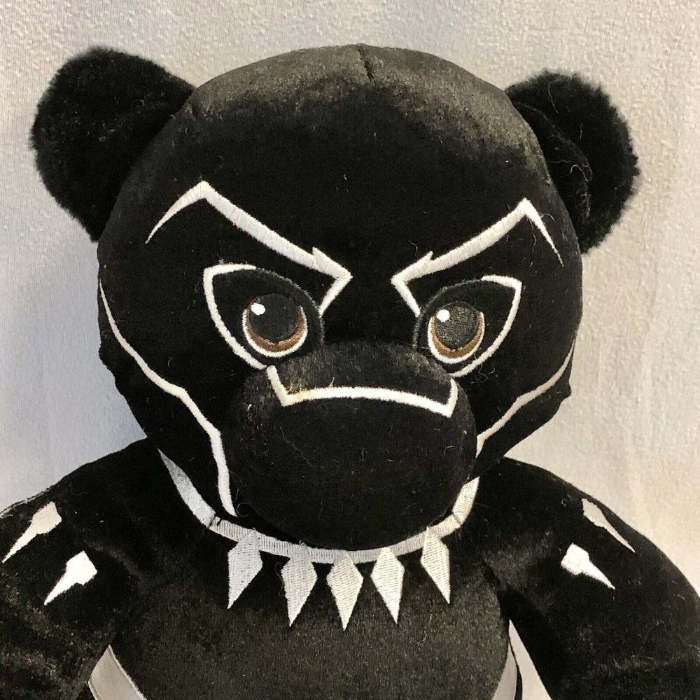 Build A Bear Retired Black Panther T'Challa Marvel Avengers Plush Stuffed Bear - Picture 2 of 8